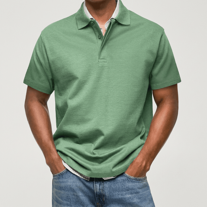 TEXTURED KNIT POLO SHIRT FOR MEN