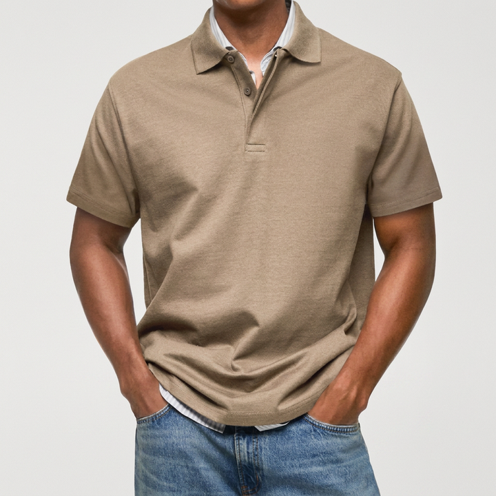 TEXTURED KNIT POLO SHIRT FOR MEN