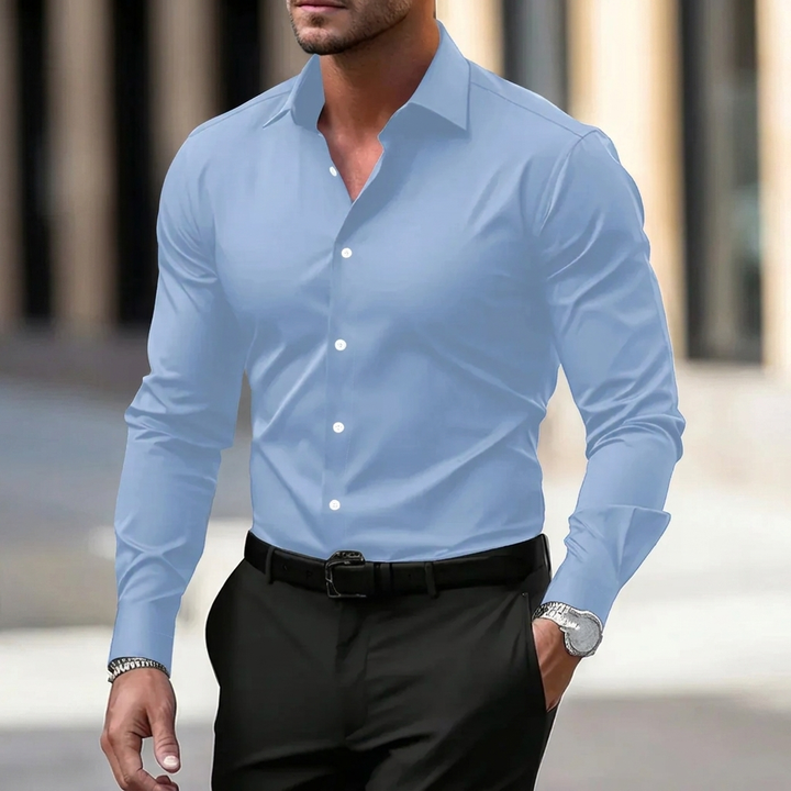 VELVET COLLAR SHIRT FOR MEN