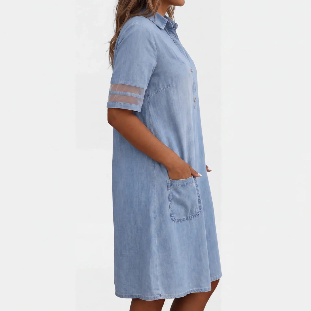 BEAUMONT NICE | ROBE CHEMISIER EN DENIM CLASSIQUE POUR FEMMES