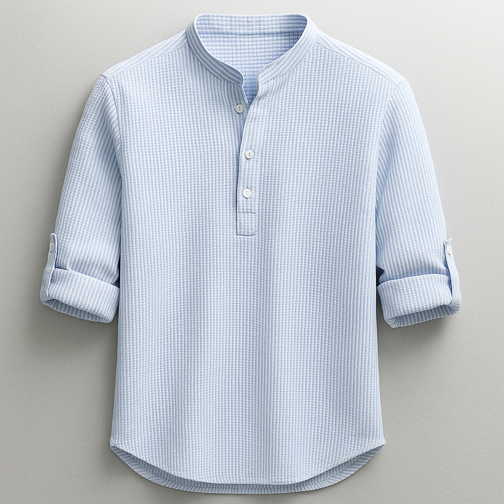TEXTURED COTTON SHIRT FOR MEN