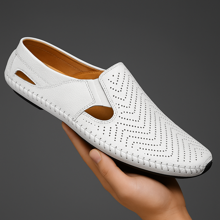 PERFORATED LEATHER SANDALS FOR MEN