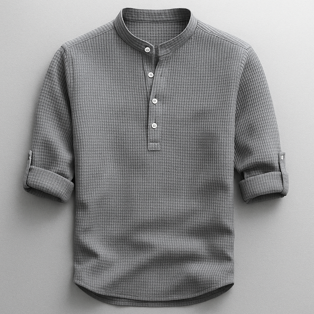 TEXTURED COTTON SHIRT FOR MEN