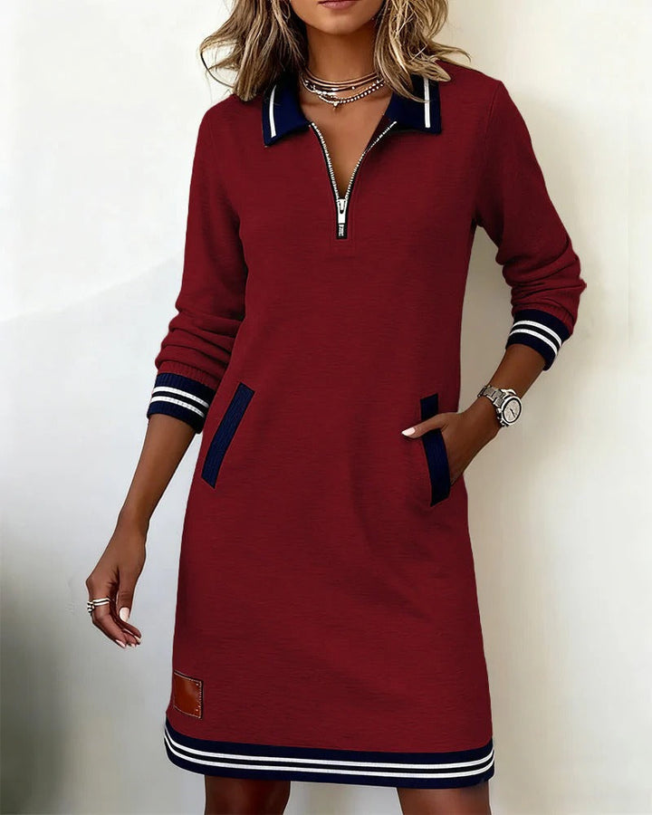 BEAUMONT NICE | ROBE EN COTON CHIC À MANCHES LONGUES POUR FEMMES