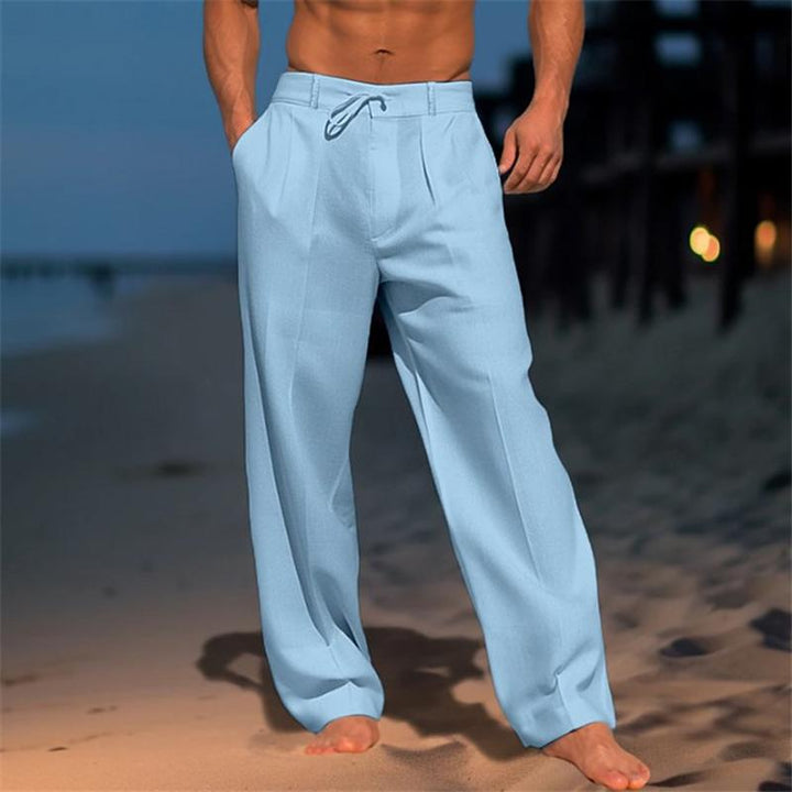 SLIM LINEN TROUSERS FOR MEN
