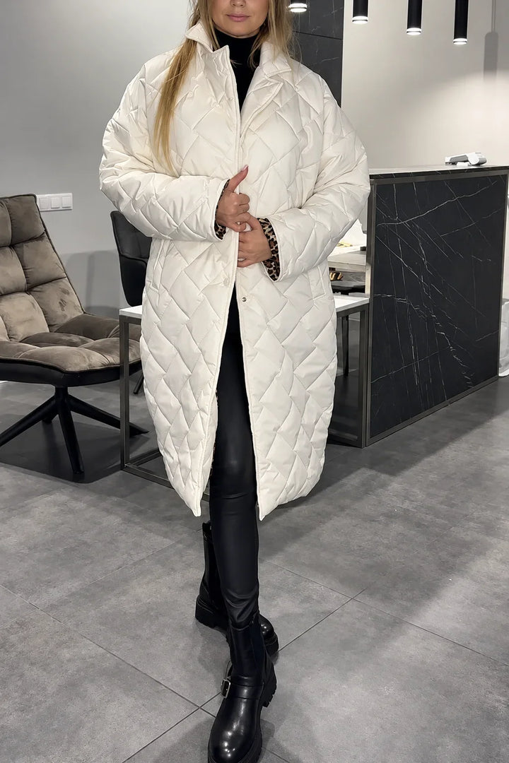 Kendall | Manteau matelassé doublé léopard