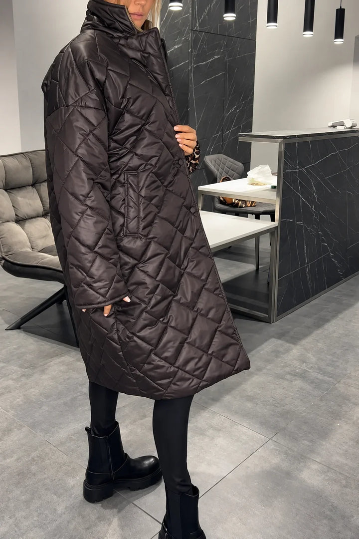 Kendall | Manteau matelassé doublé léopard