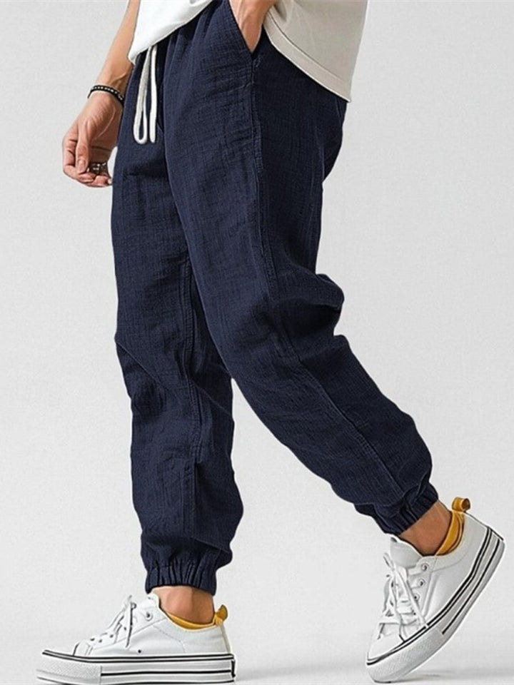 COTTON LINEN JOGGERS FOR MEN