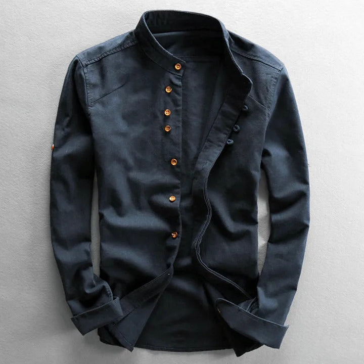JAPANESE STAND COLLAR SHIRT FOR MEN