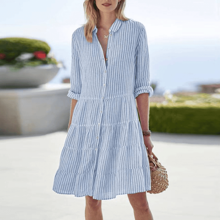 BEAUMONT NICE | ROBE A-LINE RAYÉE POUR FEMMES