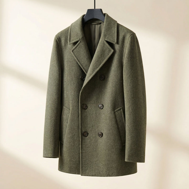 STRUCTURED WOOL COAT FOR MEN