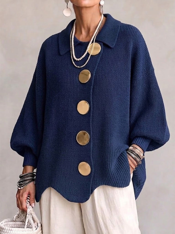 BEAUMONT NICE | GILET EN TRICOTÉE À COL OVERSIZE POUR FEMMES