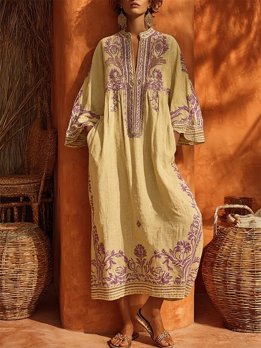 BEAUMONT NICE | ROBE BRODÉE FLUIDE POUR FEMMES