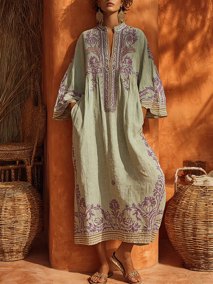 BEAUMONT NICE | ROBE BRODÉE FLUIDE POUR FEMMES