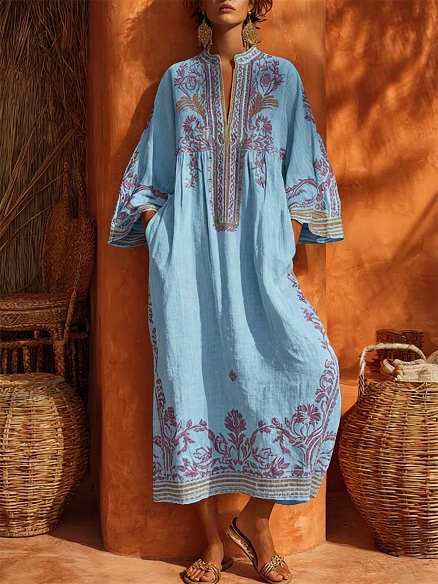 BEAUMONT NICE | ROBE BRODÉE FLUIDE POUR FEMMES