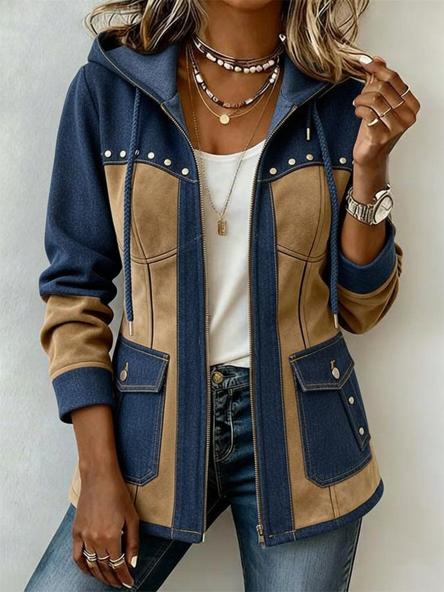 BEAUMONT NICE | VESTE À CAPUCHE CONTRASTÉE POUR FEMMES