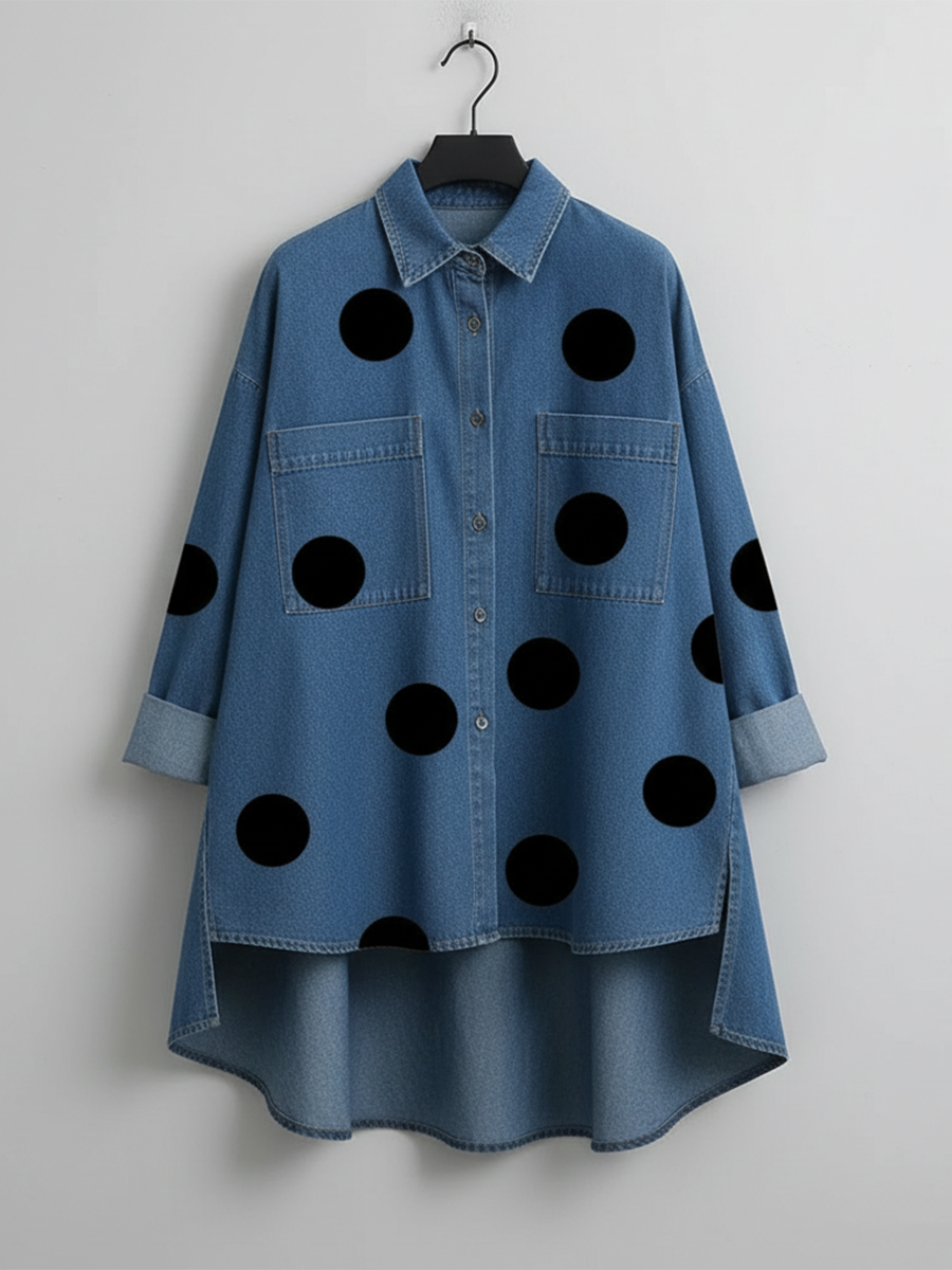 BEAUMONT NICE | CHEMISE OVERSIZE À POIS POUR FEMMES