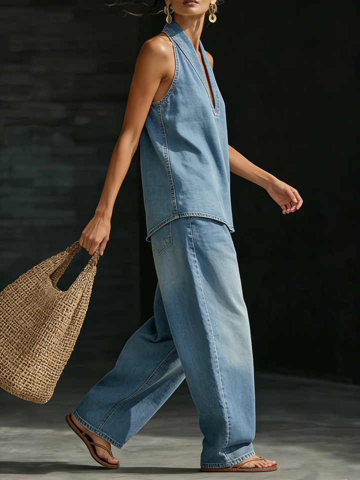 BEAUMONT NICE | ENSEMBLE DE DENIM DEUX PIÈCES POUR FEMMES