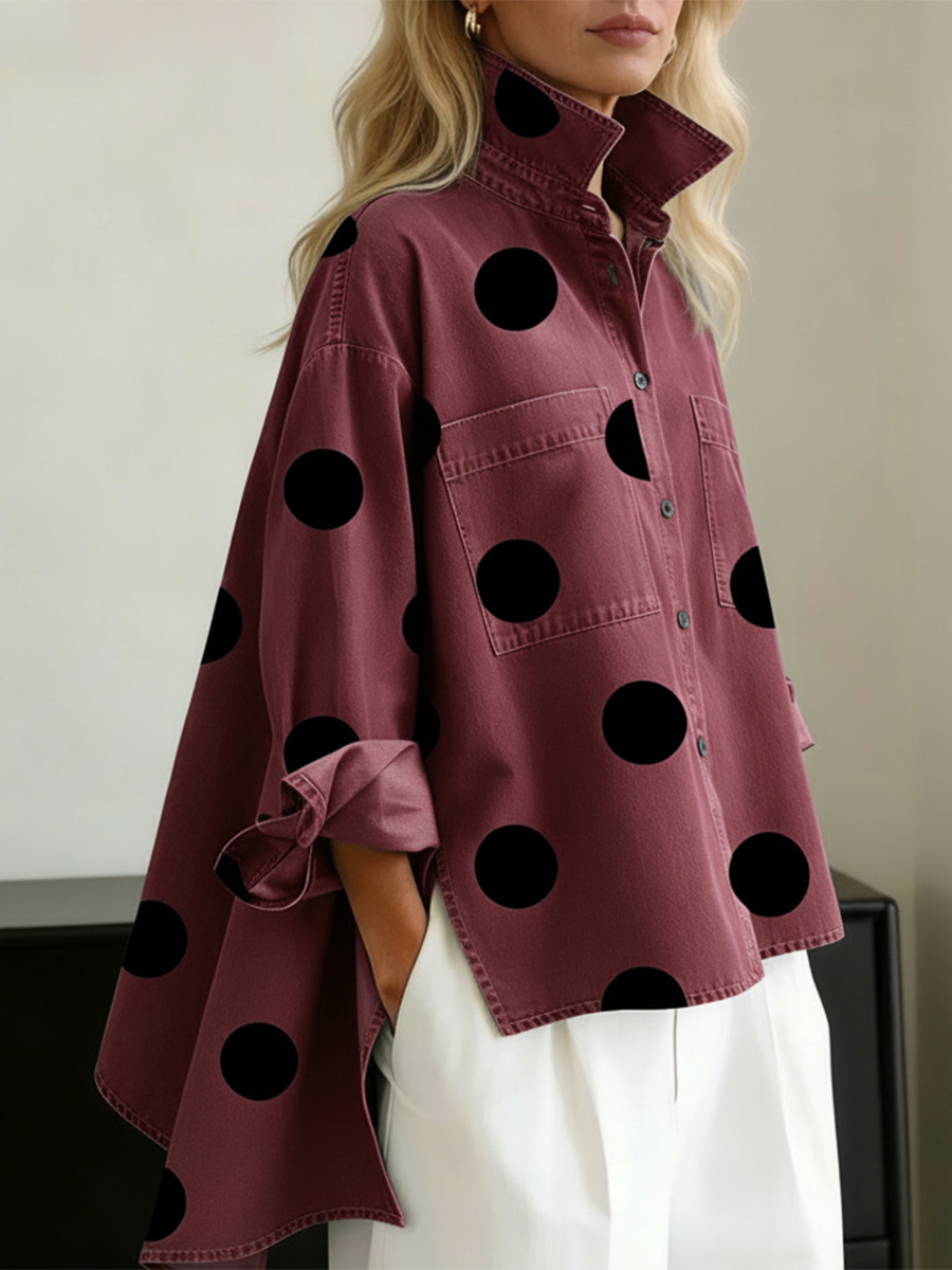 BEAUMONT NICE | CHEMISE OVERSIZE À POIS POUR FEMMES