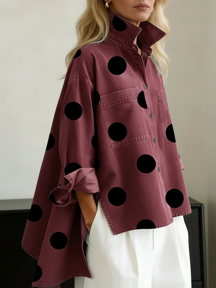 BEAUMONT NICE | CHEMISE OVERSIZE À POIS POUR FEMMES