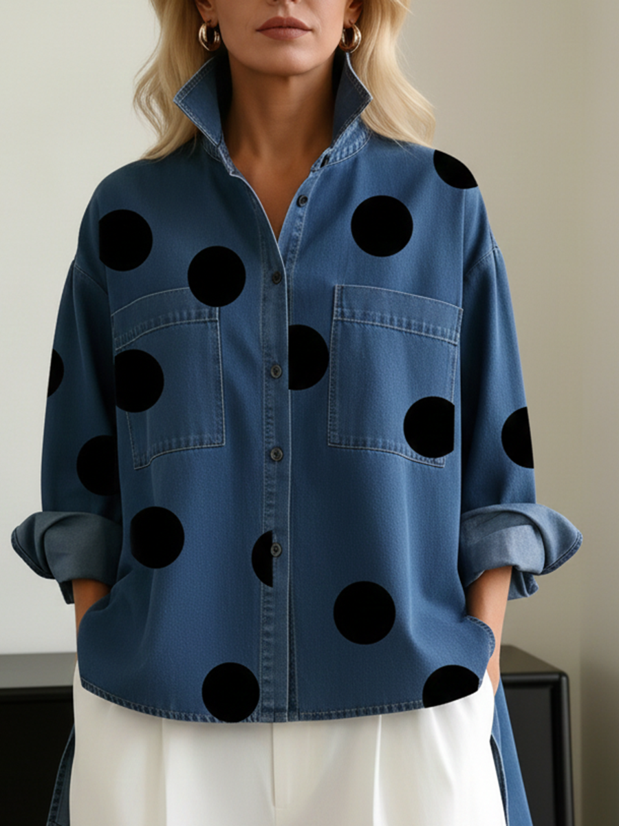 BEAUMONT NICE | CHEMISE OVERSIZE À POIS POUR FEMMES