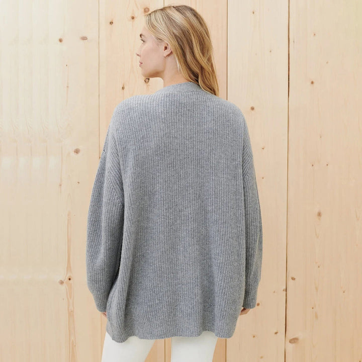 BEAUMONT NICE | GILET À COL EN V RIBBÉ POUR FEMME