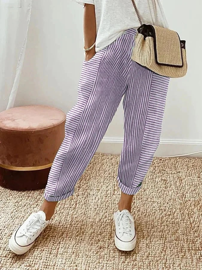BEAUMONT NICE | PANTALONS RAYÉS STYLÉS POUR FEMMES