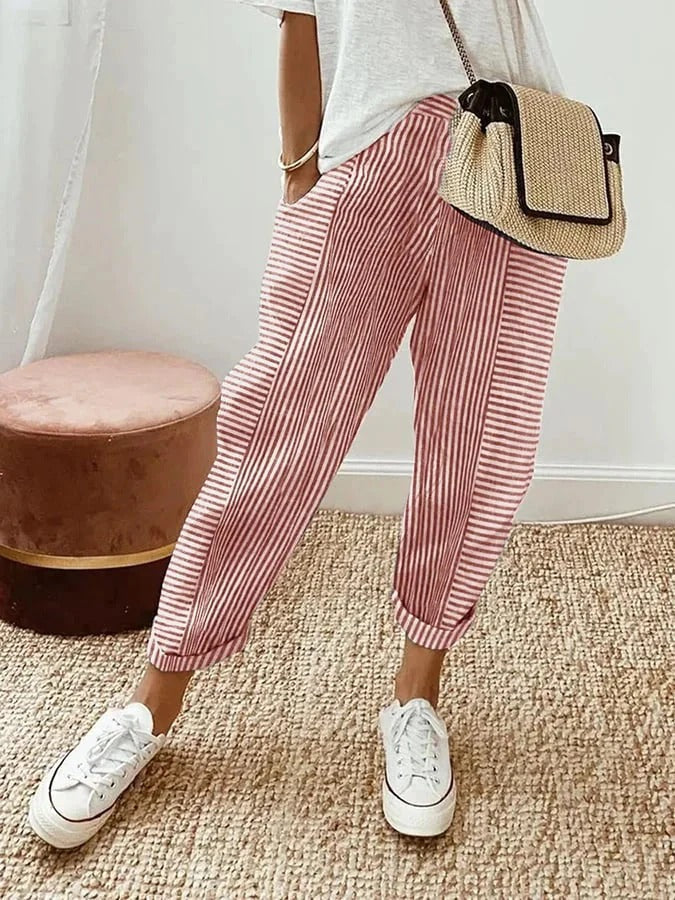 BEAUMONT NICE | PANTALONS RAYÉS STYLÉS POUR FEMMES