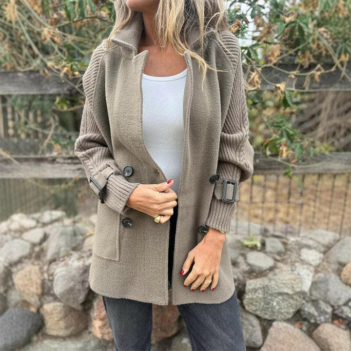 BEAUMONT NICE | MANTEAU LONG À MANCHES CONTRASTÉES POUR FEMMES