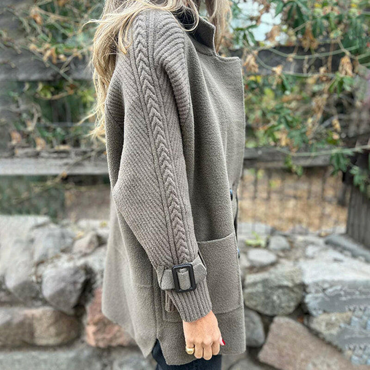 BEAUMONT NICE | MANTEAU LONG À MANCHES CONTRASTÉES POUR FEMMES