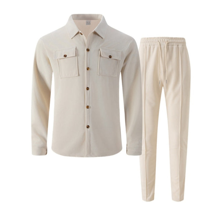 WAFFLE SET TROUSERS SHIRT FOR MEN