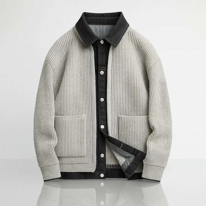 MERINO WOOL CARDIGAN JACKET FOR MEN