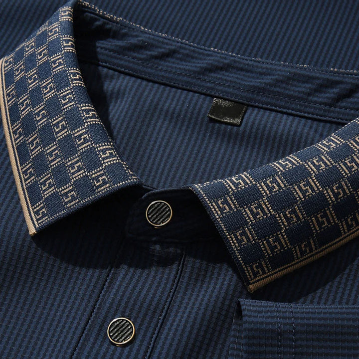 PATTERNED COLLAR POLO FOR MEN