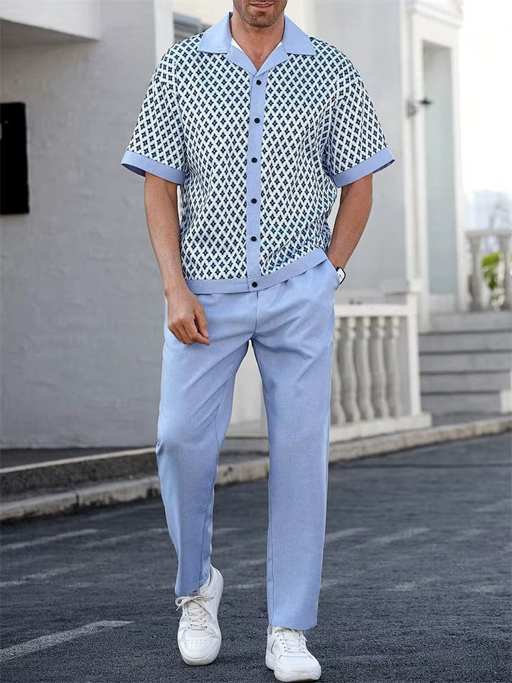 GEOMETRIC TWO-PIECE SET FOR MEN