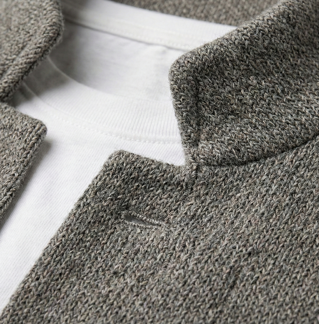TEXTURED KNIT JACKET FOR MEN