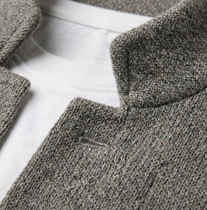 TEXTURED KNIT JACKET FOR MEN