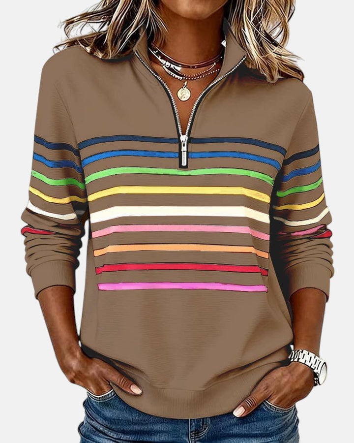 BEAUMONT NICE | SWEAT-SHIRT RAYÉ MULTICOLORE POUR FEMMES